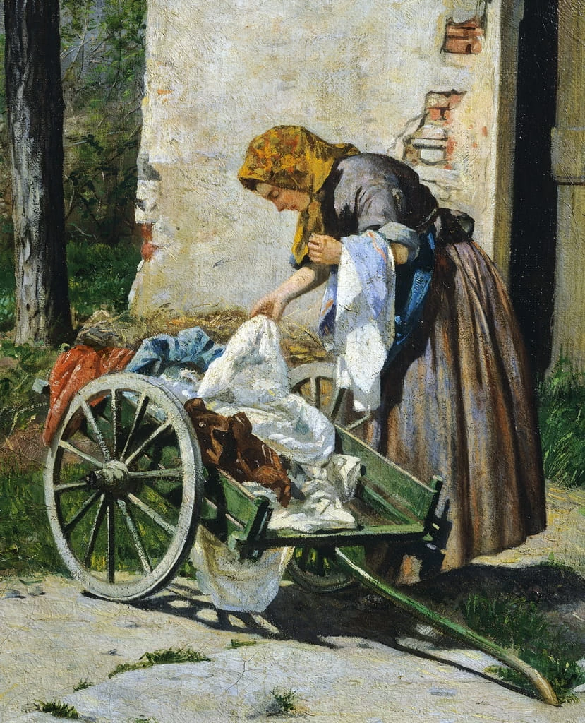 Lavandaie nei pressi di Firenze, 1862 - dettaglio
